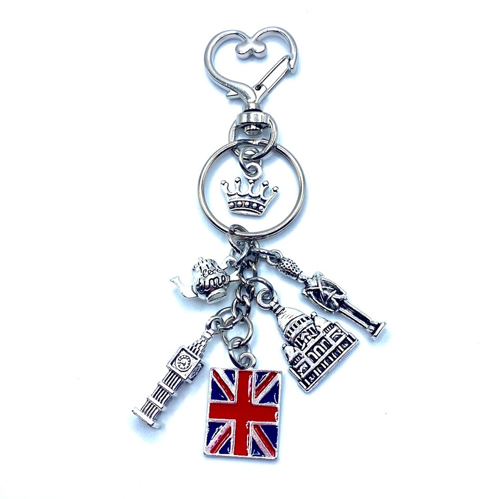 England Keychain Bag Charm London Great Britain UK British
